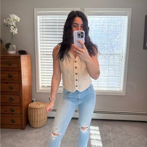 Banana Republic Cream Vest Top